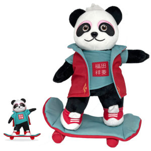 Skateboard Panda Plushies