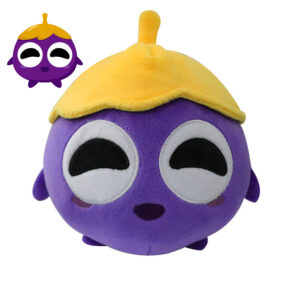 Eggplant Plush Round Pillow