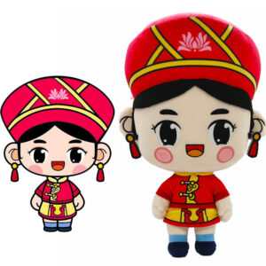 custom plush girl with minority clothing