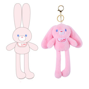 Furry Rabbit Keyring