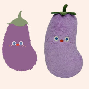 eggplant plush pillow