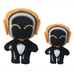 soft human doll with earphone