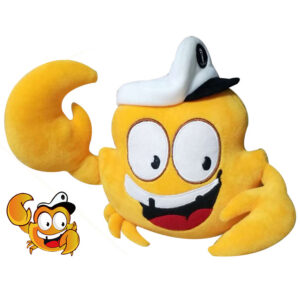 crab plush toy with logo